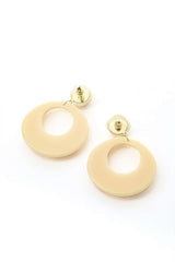 Acrylic Resin Circle Earrings