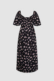 Floral Tie Front Maxi Dress