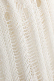 Distressed Knit Halter Cami Top And Slit Skirt Set