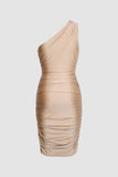 Cut-Out One Shoulder Bodycon Mini Dress