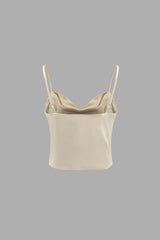 Cowl Neck Satin Cami Top