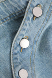 Asymmetric Button Straight Jeans