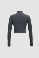 Half Zip Long Sleeve Top