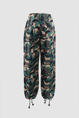 High Waisted Camo Cargo Pants