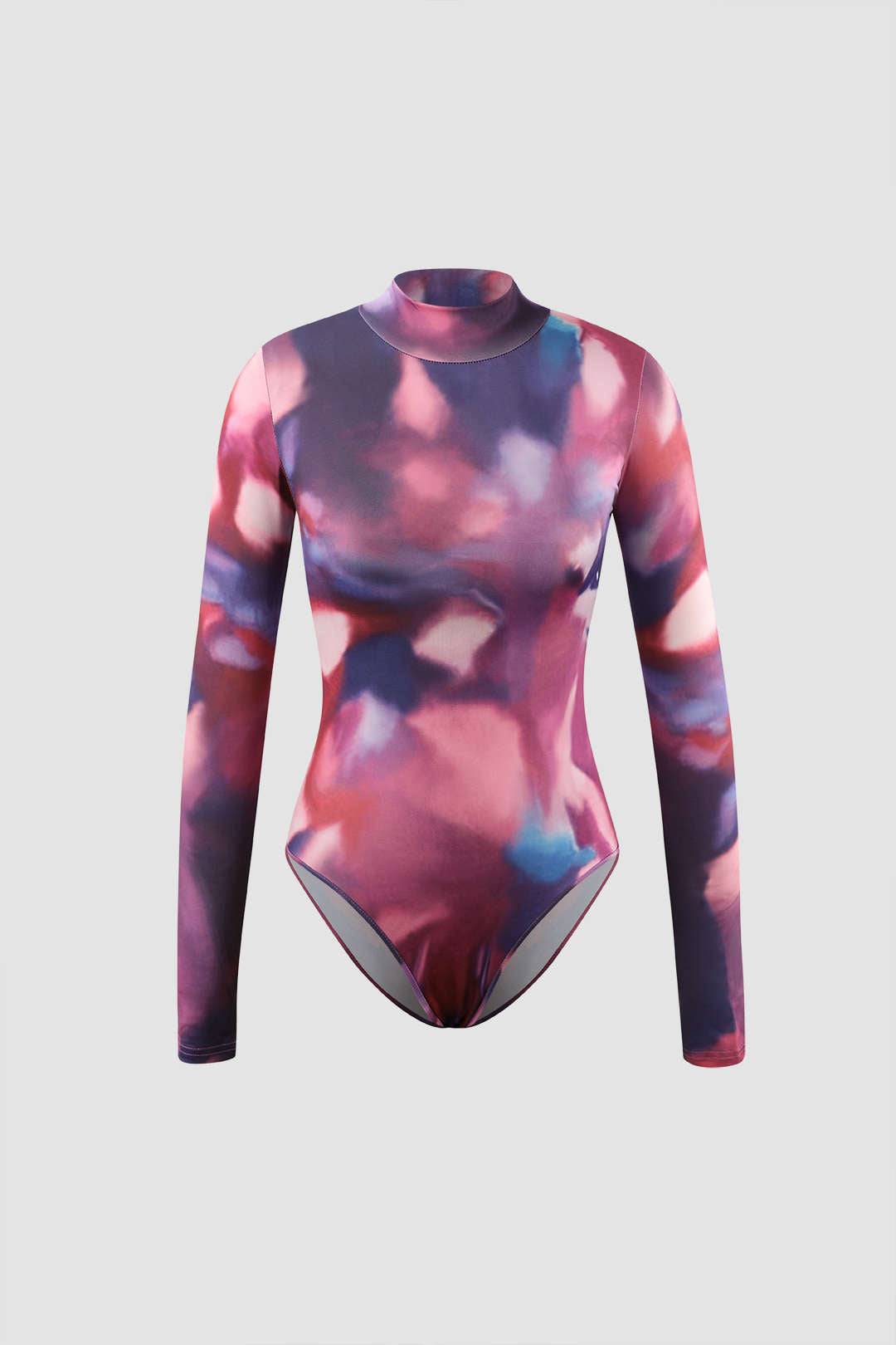 Abstract Print Long Sleeve Bodysuit