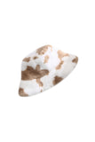 Fuzzy Cow Pattern Bucket Hat