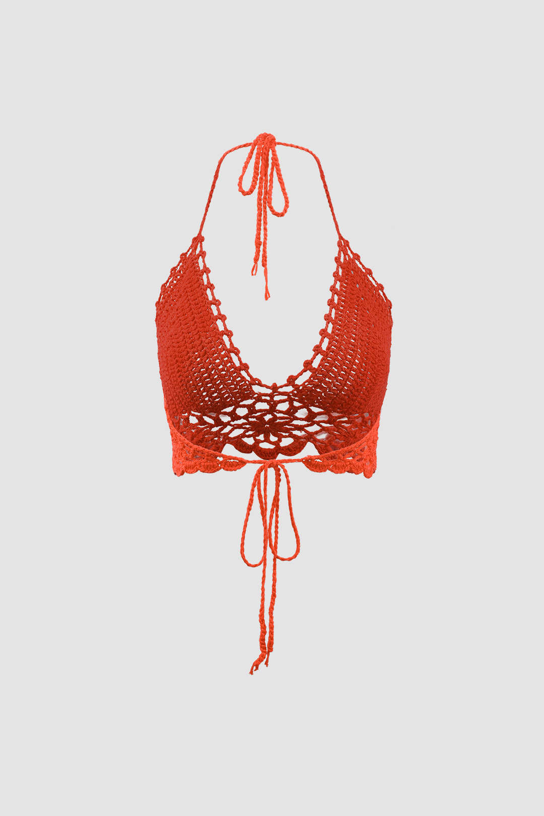 Crochet Knit Halter Cami And Fringe Cover Up Skirt Set