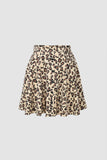 Leopard Corduroy A-line Skirt