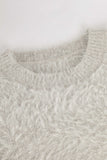 Fuzzy Cropped Knit Top