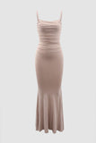 Jersey Ruched Mermaid Maxi Dress