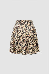 Leopard Corduroy A-line Skirt