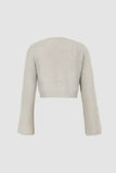 Fuzzy Cropped Knit Top
