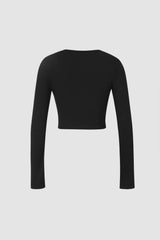 Keyhole Long Sleeve Crop Top