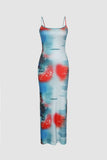 Abstract Print Maxi Dress