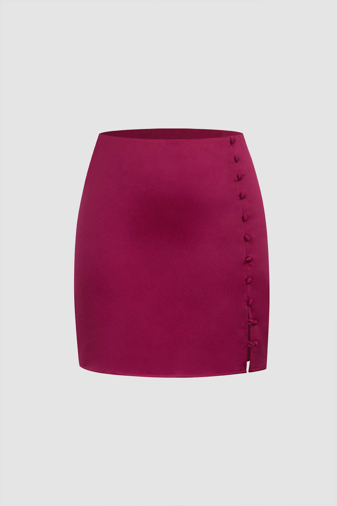 Button Decor Mini Skirt