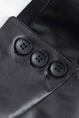 Asymmetric Faux Leather Corset