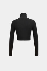 Cut Out Turtleneck Long Sleeve Top