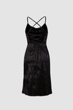 Dobby Satin Midi Dress
