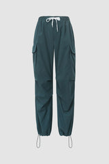 Elastic Drawstring Cargo Pants