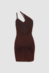 Cocoa Truffle Cut Out Bodycon Jersey Dress