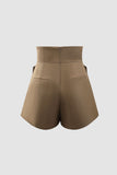 Cross Waist Tailored Shorts