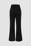 Asymmetrical Waist Flared Pants