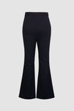High Waisted Seam Detail Flared Pant