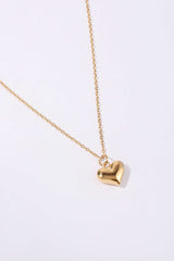 Gold Heart Pendant Necklace