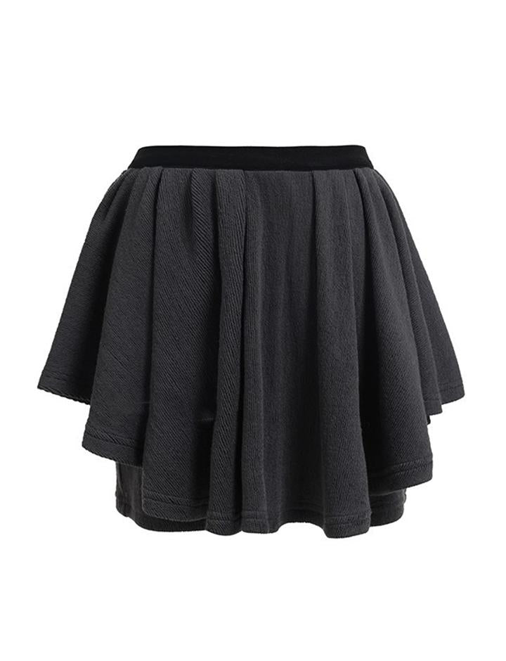 Retro Tie Long Sleeve T-Shirt High Waist Skirt Co Ord Set