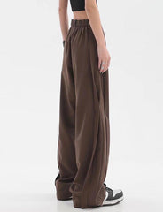 Retro Loose High Waist Slim Wide Leg Pants