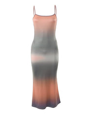 Resort Tie Dye Sleeveless Sleeveless Slip Dress