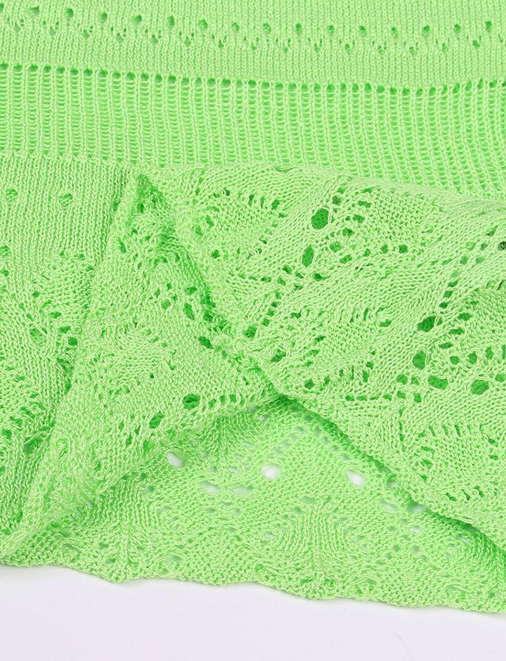 Halter Neck Lace Wool Crochet Dress