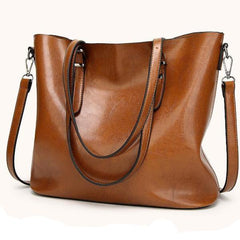 Oil Wax Leather Retro Vintage Style Crossbody Bag For Woman
