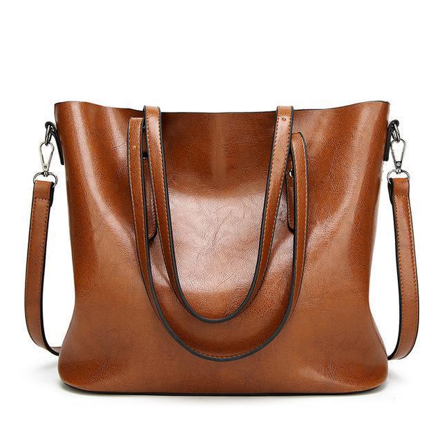 Oil Wax Leather Retro Vintage Style Crossbody Bag For Woman